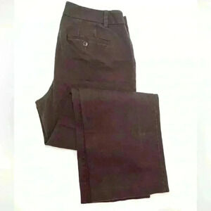 Eddie Bauer Women's Size 12 Chocolate Chino Curvy‎ Pants